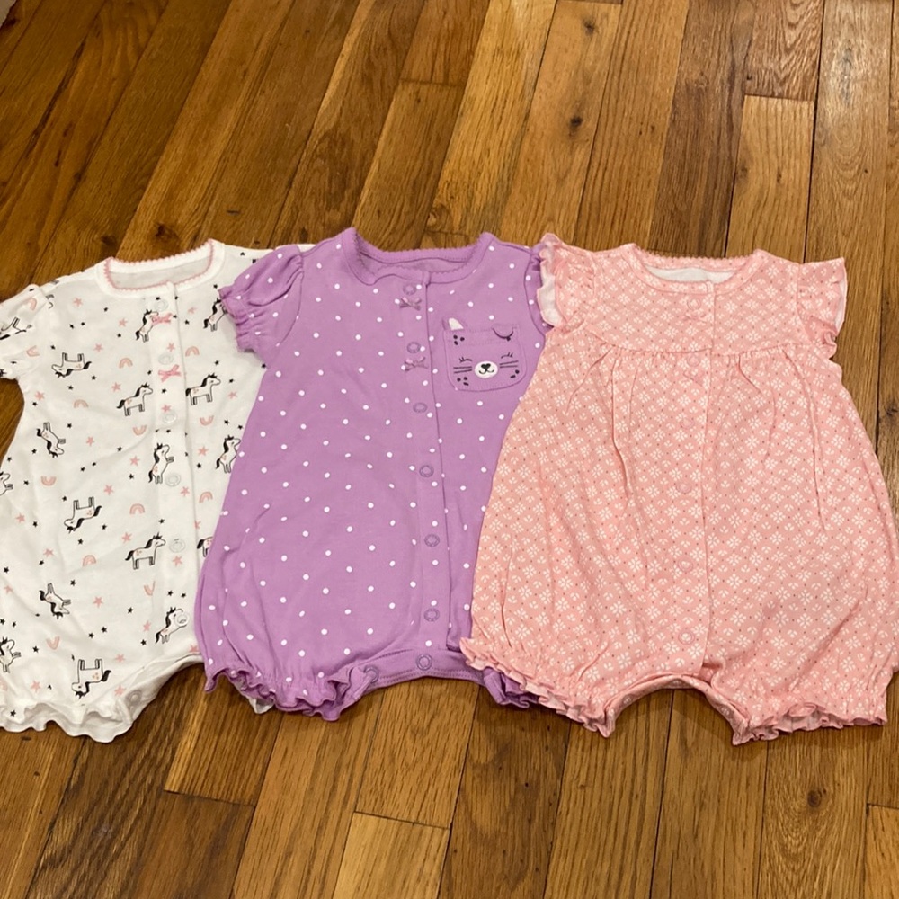 Simple Joys by Carters 3 Pack Snap-up Rompers
